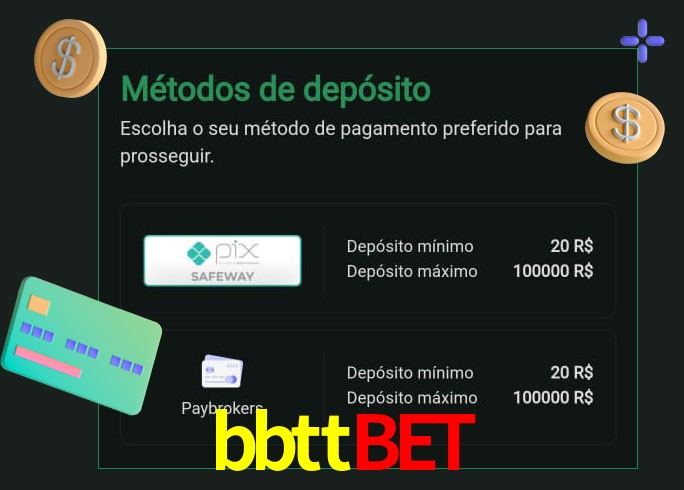 O cassino bbttbet oferece uma grande variedade de métodos de pagamento